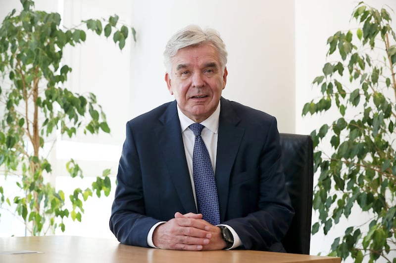 ABU DHABI , UNITED ARAB EMIRATES, October 03, 2018 :- Dr Gareth Goodier , CEO of SEHA at his office in the Das Tower in Abu Dhabi. ( Pawan Singh / The National )  For News. Story by Shareena