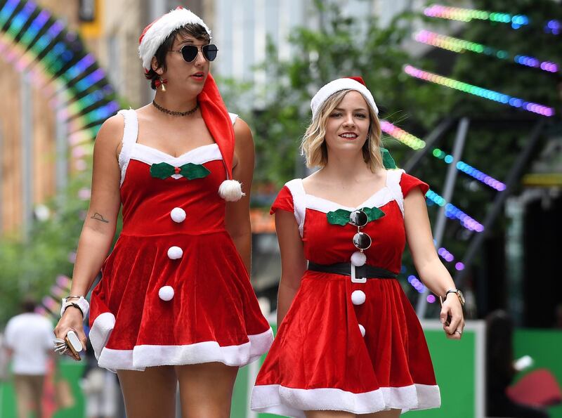 Shoppers are seen during the Christmas trade period in central Sydney, New South Wales, Australia. EPA