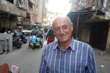Waleed El Omari outside the family home in Ghazza Street in Sabra, Beirut. Nick Webster