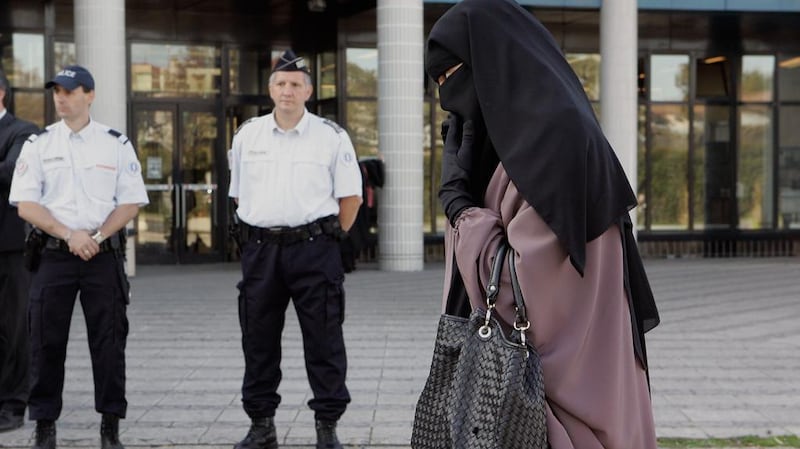 France was the first european country to ban full-face veils in public. In September 2011,in Meaux, France, Hind Ahmas, 32, became the first woman to be convicted of flouting the niqab ban.She was fined 120 euros. Franck Prevel/Getty Images