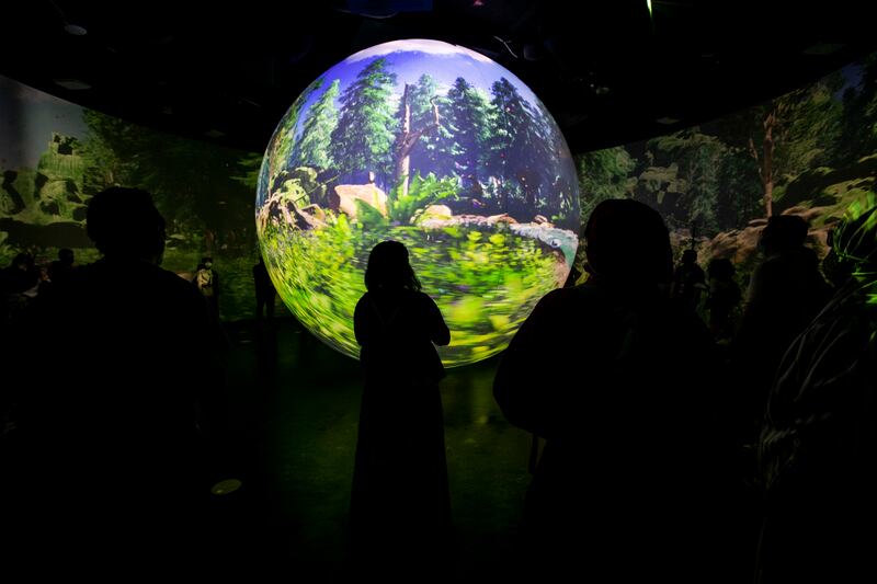 A 360-degree theatre at the Japan pavilion.