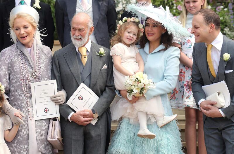 Princess Michael of Kent and Prince Michael of Kent with Lady Frederick Windsor and Lord Frederick Windsor after the ceremony. AFP