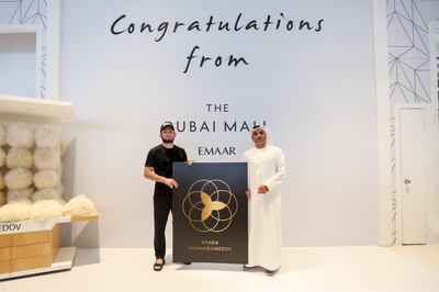 UFC Lightweight Champion Khabib Nurmagomedov gets award a Dubai Star. Courtesy Dubai Star