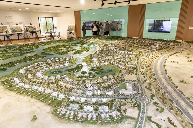 ABU DHABI, UNITED ARAB EMIRATES. 08 APRIL 2019. Launch of a new development on Jubail Island in Abu Dhabi. Modelled displays of the proposed development. (Photo: Antonie Robertson/The National) Journalist: Daniel Sanderson. Section: National.