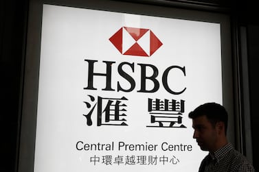 A man walks past a branch of HSBC bank in Hong Kong. Europe's biggest bank by assets has reported a drop in its 2019 profit. AP Photo 