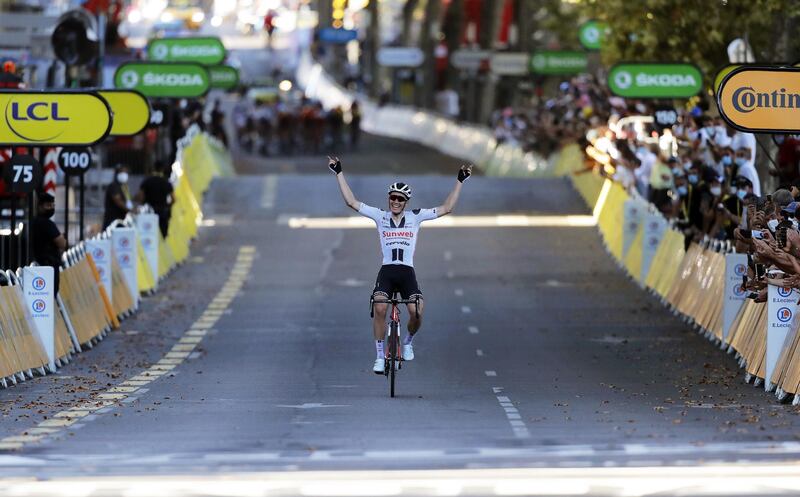 Team Sunweb's Soren Kragh Andersen wins the 194km Stage 14 from Clermont-Ferrand to Lyon. EPA