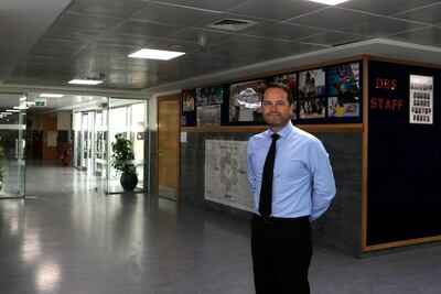 Dubai, United Arab Emirates - September 22, 2016.  Brendan Fulton ( Principal - Dubai British School ) at the school premises.  ( Jeffrey E Biteng / The National )  Editor's Note;  ID 56987 *** Local Caption ***  JB220916-AClass04.jpg