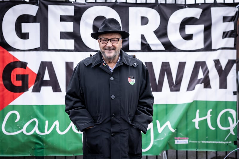 Workers Party of Britain candidate George Galloway is campaigning on Gaza to win new voters in the Rochdale by-election. PA