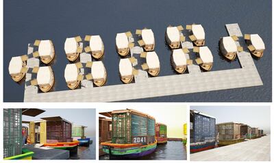 Each of the 17 abra-style boats will house a different shop - featuring both local and international brands.