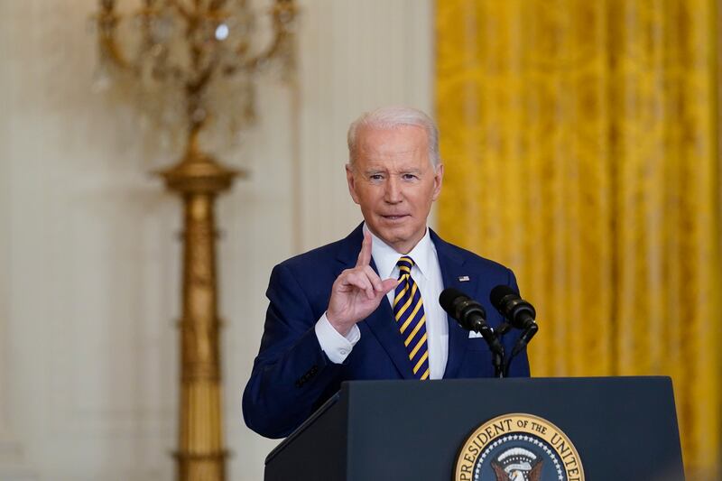 The outcome was a stinging defeat for President Joe Biden and his party, coming at the tumultuous close to his first year in office. AP