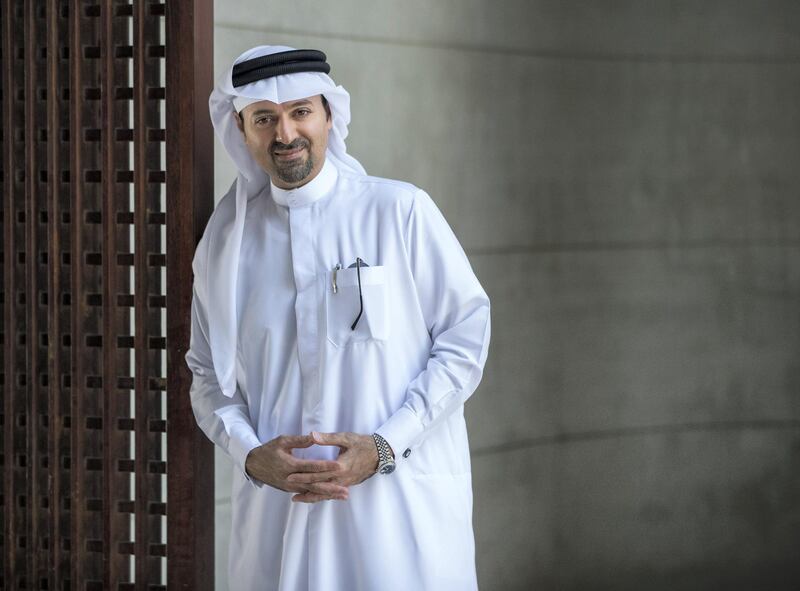 Abu Dhabi, UAE,  April 8, 2018.   Portrait of Dr. Khaled Alawadi, curator of National Pavilion UAE - la Biennale di Venezia.
Victor Besa / The National
Arts & Culture
Reporter:   Melissa Gronlund