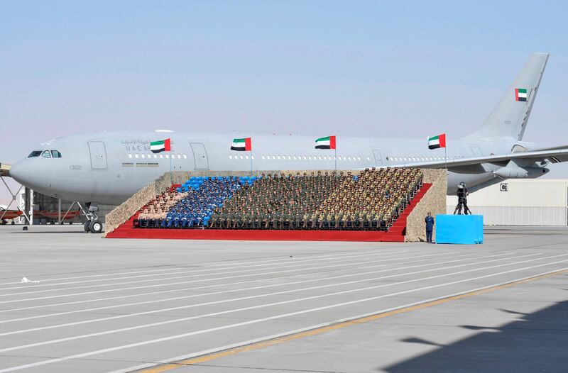 The 47th graduation ceremony of Air Cadet and Cadet Pilot officers is held at Khalifa bin Zayed Air College in Al Ain on Monday. Wam