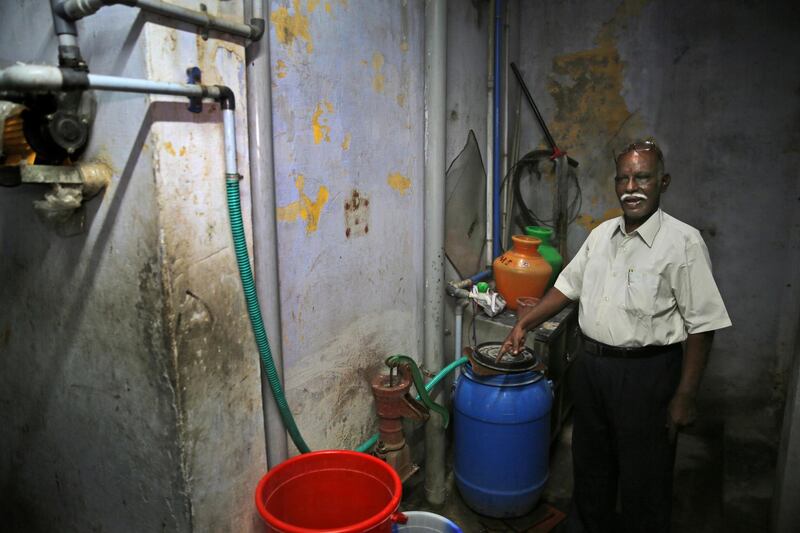 With the city regularly running low of water, the government wanted each house to have a similar system. But many ignored the rule. AP