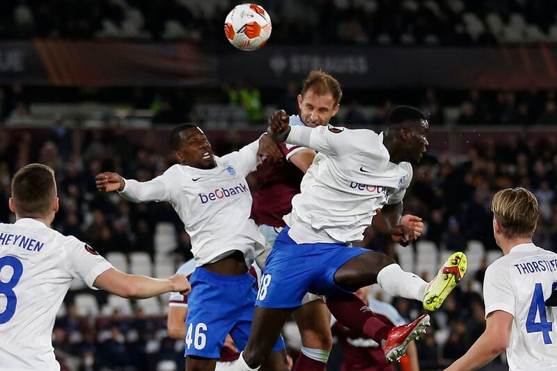 Craig Dawson - 7: Couldn’t clear at back post after 10 minutes and ball ended up being nodded into an empty net by Theo Bongonda but offside flag had been raised. Put West Ham into the lead on brink of half-time from a Cresswell corner. AFP