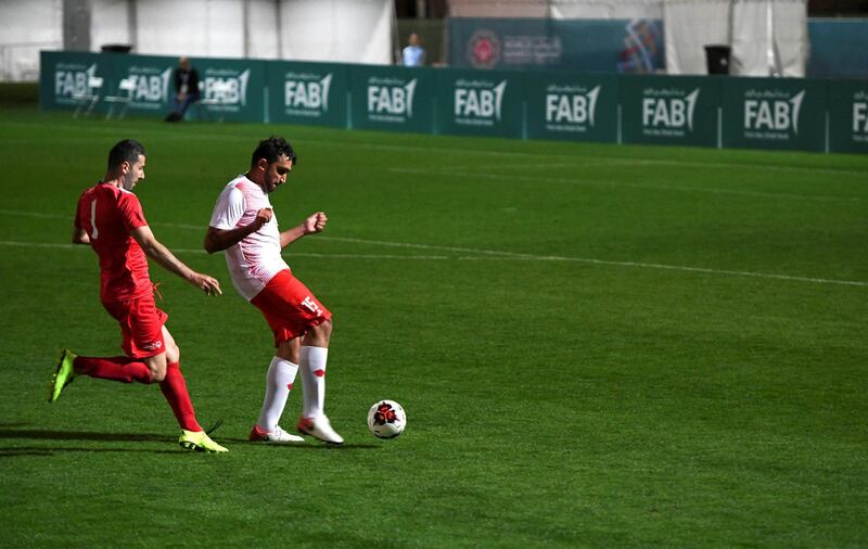 Abu Dhabi, United Arab Emirates - Football competition where UAE was defeated by Spain 1-2 at Zayed Sports City. Khushnum Bhandari for The National