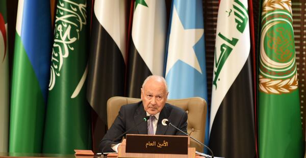 Ahmed Aboul Gheit, secretary-general of the Arab League, at a meeting in Manama