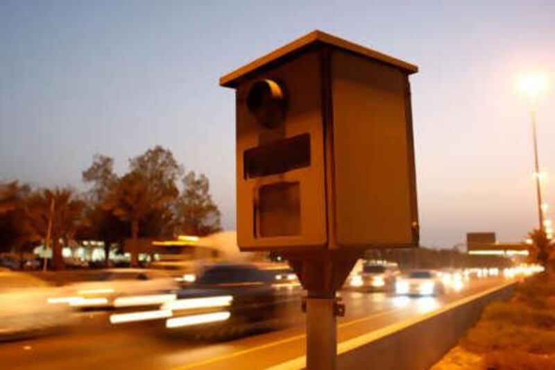 A speed radar keeps a watchful eye over the traffic. Police said they reduced the speeding fines out of 'sympathy' for drivers.