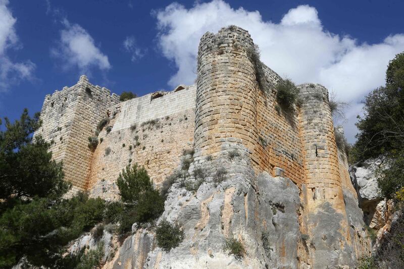 The hilltop fortress surrounded by forest was among dozens of cultural heritage sites that officials say were damaged by the earthquake