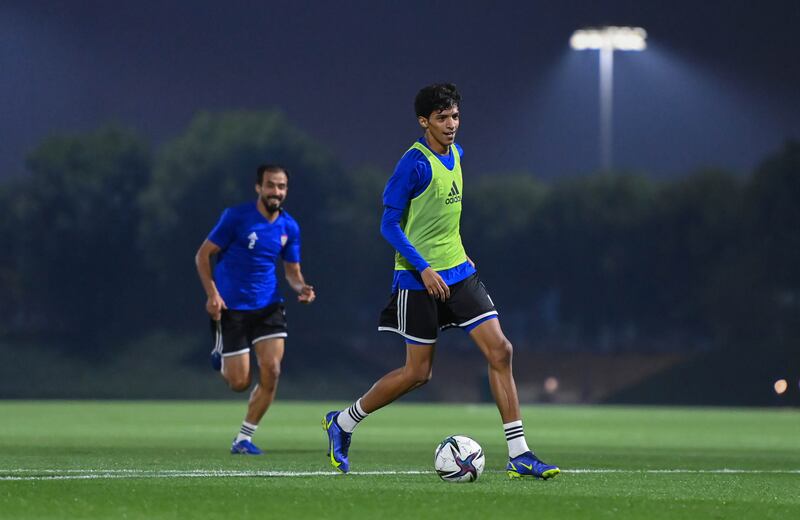 Abdullah Hamad during training.