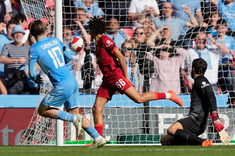 City's Jack Grealish pulls a goal back. AP