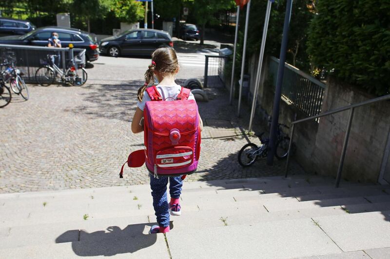 In Italy, students sare back in classes in Bolzano. EPA