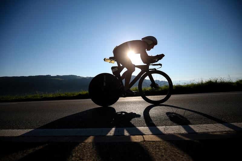 Athletes compete during the bike section of Ironman Switzerland Thun on Sunday, September 5. Getty