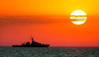 A British Royal Navy patrol ship in the Black Sea. AP