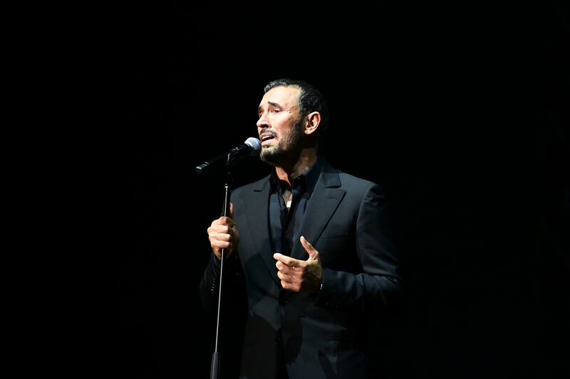 Iraqi singer Kadim Al Sahir will perform an intimate show at Dubai Opera. Khushnum Bhandari / The National
