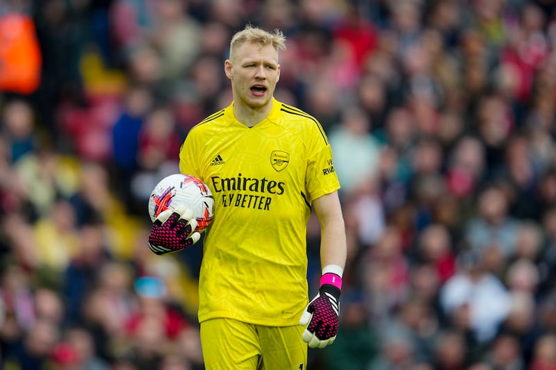 ARSENAL RATINGS: Aaron Ramsdale - 8. Arsenal’s best player with a number of massive stops helping keep Liverpool at bay. A game the Gunners would have lost without him. AP 