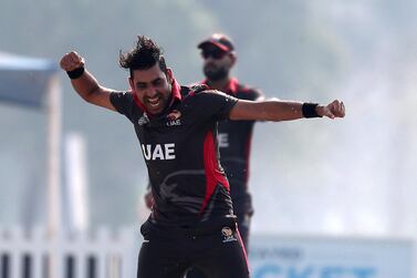 File photo of UAE's Zahoor Khan, who starred with the ball against Qatar during the Asia Cup qualifying campaign. Pawan Singh / The National 