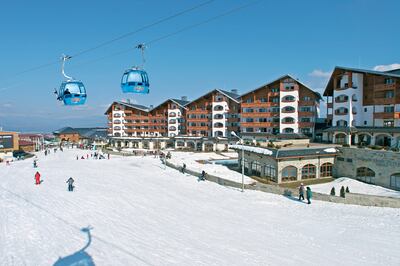 A handout photo of Kempinski Hotel Grand Arena Bansko in Bulgaria (Courtesy: Kempinski Hotel Grand Arena Bansko) *** Local Caption ***  wk06fe-tr-bansko06.jpg