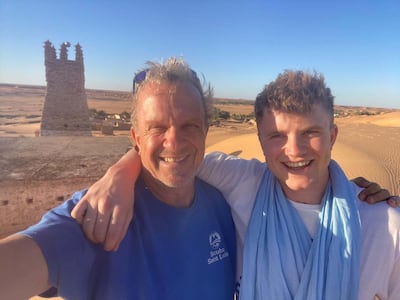 Mark Hannaford, founder of Extreme Medicine, with his son, Jamie. Photo: Mark Hannaford