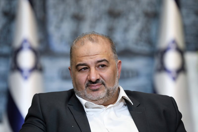 Israeli-Arab politician and leader of the United Arab list, Mansour Abbas. AP