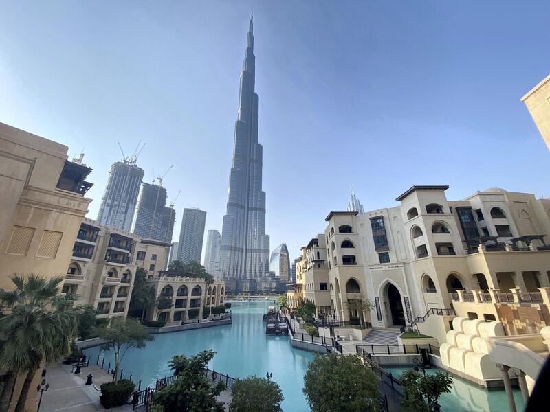 FILE PHOTO: A general view shows the area outside the Burj Khalifa, the world's tallest building, mostly deserted, after a curfew was imposed to prevent the spread of the coronavirus disease (COVID-19), in Dubai, United Arab Emirates March 25, 2020. REUTERS/Tarek Fahmy/File Photo