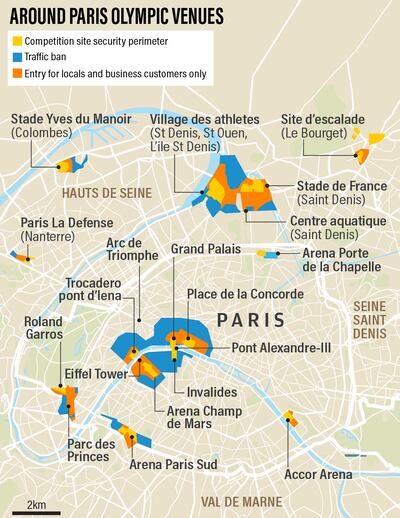 Paris 2024 Olympic sites