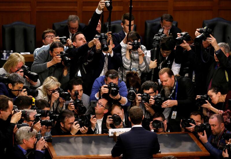 Facebook CEO Mark Zuckerberg arrives to testify before a Senate Judiciary and Commerce Committees joint hearing regarding the company’s use and protection of user data, on Capitol Hill on April 10, 2018. Reuters