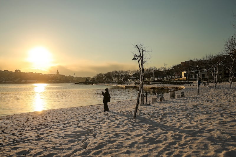 9. Winter sunshine and snow-covered vistas await in Istanbul this February. AP Photo / Emrah Gurel