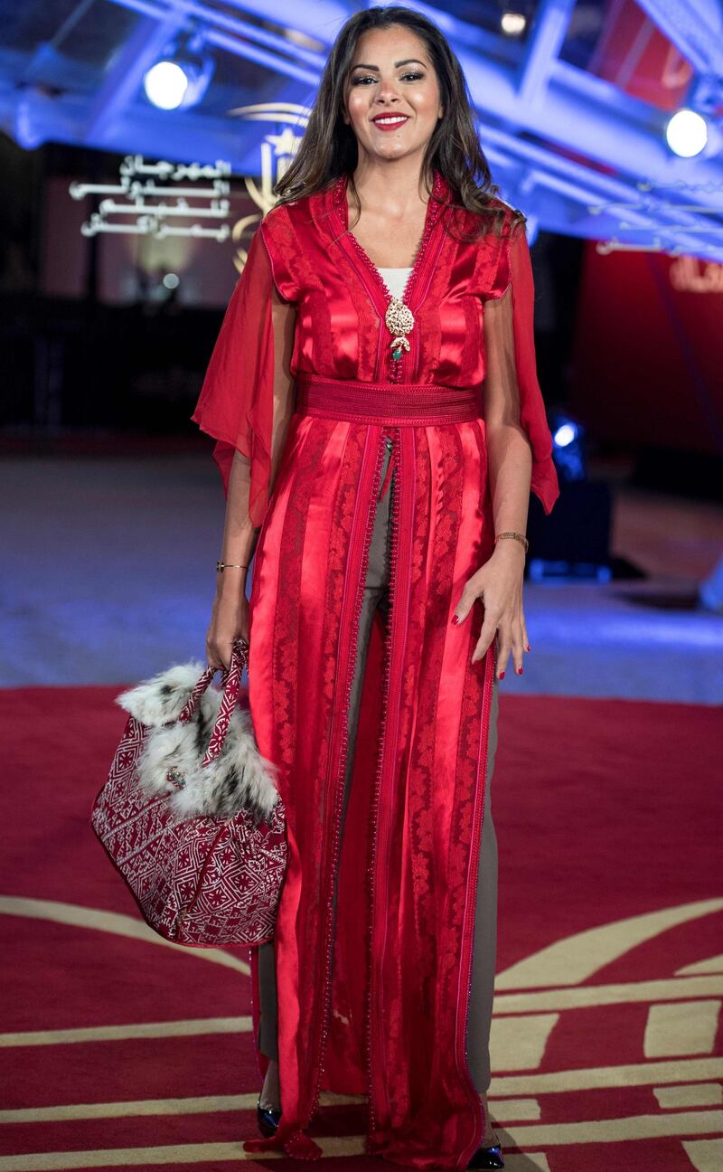 French stylist Nawel Debbouze attends the 18th annual Marrakech International Film Festival, in Marrakech, Morocco, on Wednesday, December 4, 2019. AFP