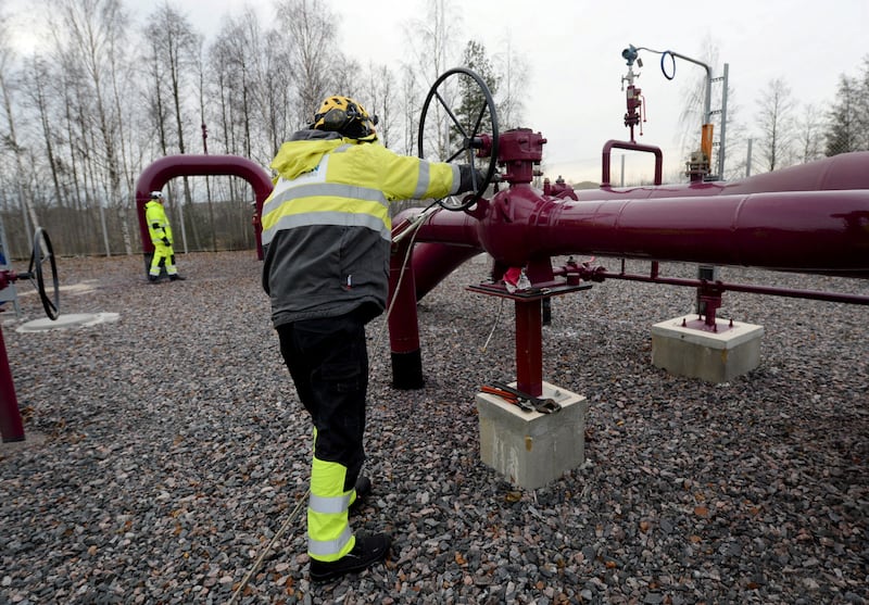The compression station of the Balticconnector marine gas pipeline in Inkoo, Finland. Photo: Lehtikuva / Mikko Stig