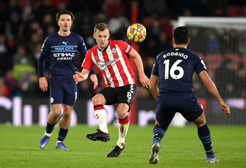 James Ward-Prowse – 7. Showed good early intent by stepping in to cut out Laporte’s pass, and did brilliantly to halt Sterling when City could have countered as he patrolled the midfield area. Also had quality in his delivery. Getty Images