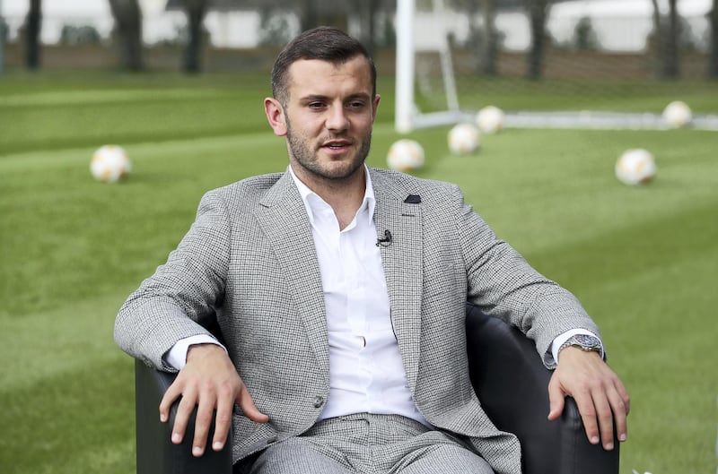 DUBAI , UNITED ARAB EMIRATES , November 25 – 2020 :- Jack Wilshere, an English Professional Footballer during the interview at the NAS sports complex  in Dubai. ( Pawan Singh / The National ) For Sports/Online/Instagram. Story by Paul Radley