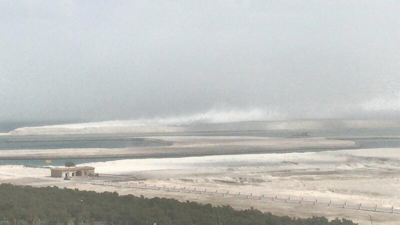 A brief sandstorm was seen close to Abu Dhabi's Reem Island on Tuesday at around midday. The National