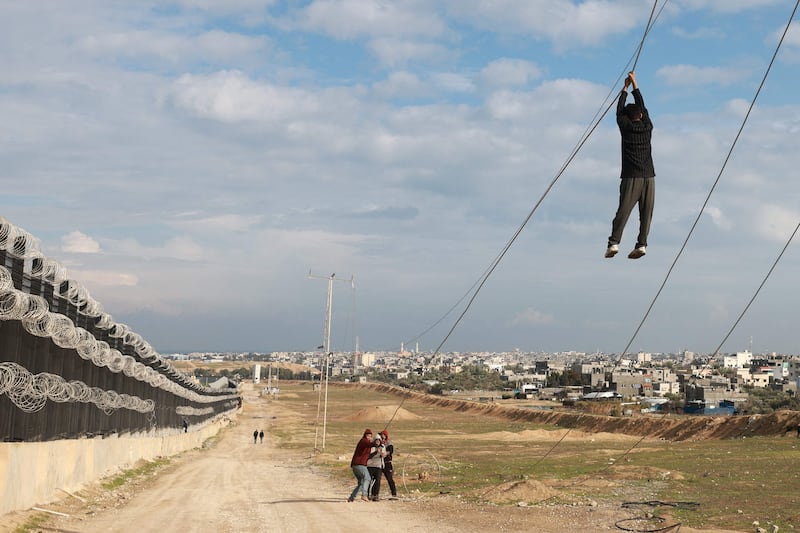The border looms large in the everyday lives of Palestinians in Rafah. AFP