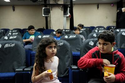 Children are seen inside the first Saudi Arabia cinema in Jeddah, Saudi Arabia January 13, 2018. Picture taken January 13, 2018. REUTERS/Reem Baeshen NO RESALES. NO ARCHIVES