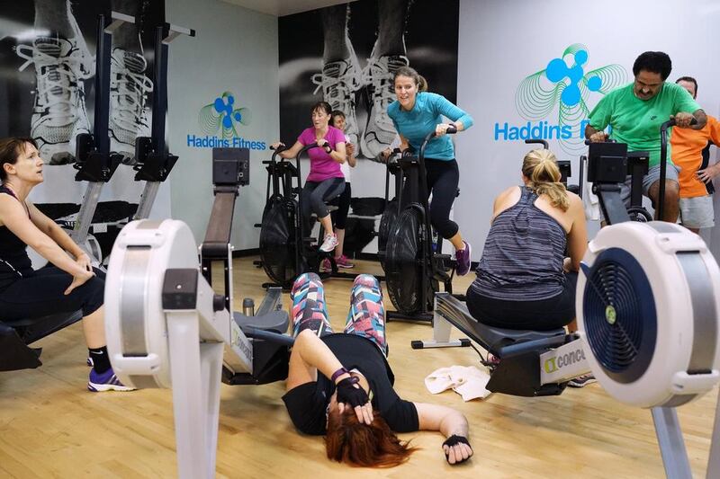 Take part in the Haddins Fitness programme at Fun Nation to find Abu Dhabi’s Fittest Person. Courtesy: Delores Johnson / The National 