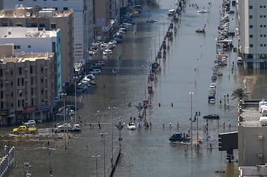 Sharjah was badly hit by the flooding. AFP