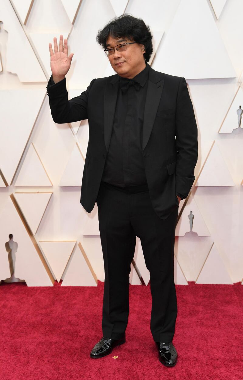 Bong Joon-ho arrives at the Oscars on Sunday, February 9, 2020, at the Dolby Theatre in Los Angeles. AP