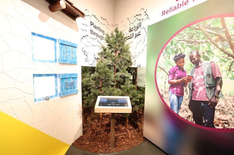A company plants a tree in reality based on a virtual game played on a mobile phone. Successful start-up projects are on display at The Good Place.