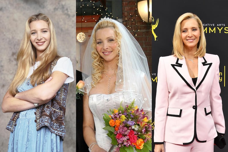 Lisa Kudrow pictured in 1994, 2004 and 2019. Getty