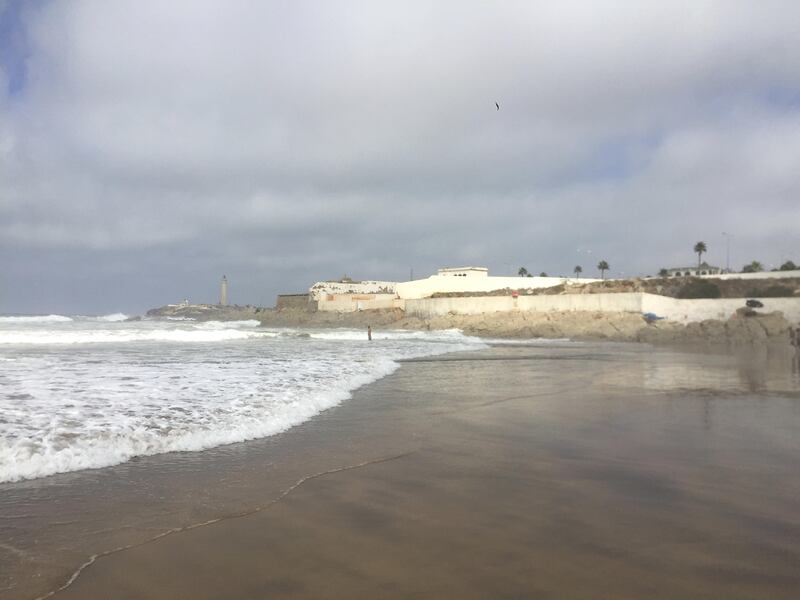 The beaches in Casablanca are expansive yet could do with a clean. Photo by Rosemary Behan